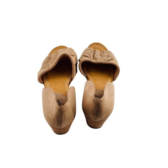 Lucca Lane Womens Suede Peep-Toe Wedge Sandals Size 9.5M Beige Cork Heel - Picture 5 of 6
